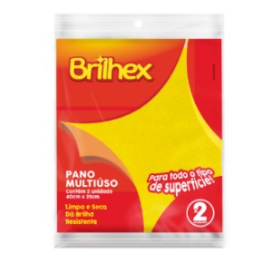 BRILHEX PAÑO MULTIUSO AMARILLO 25x40cm x 2u BRK8197